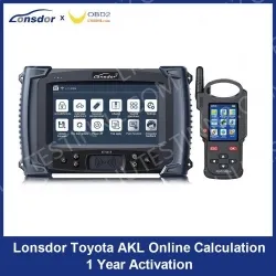 Lonsdor Toyota AKL Online Calculation 1 Year Activation for K518ISE K518S & KH100+ Support Latest Toyota & Lexus All Key Lost and Add Key