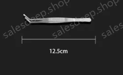 Stainless steel tweezers Curved round head (thick) 12.5cm