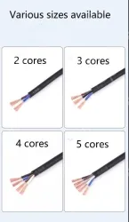 5 core 4 core 2 core sensor cable 28 AWG 3 pole