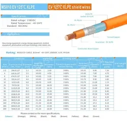 New energy EV high-voltage power cable 1500V Nominal cross-section 25mm²
