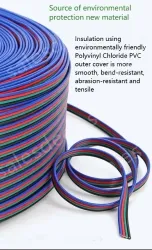 LED light connecting cable 18AWG*8 and (34/0.17TS)