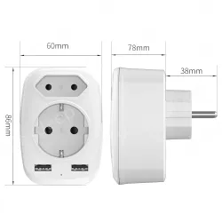 DE FR european USB outlet wall socket