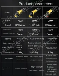 Industrial 850W rear switch multi-function package