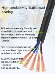 5 core 4 core 2 core sensor cable 28 AWG 3 pole